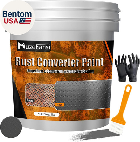 Rust converter paint gray 35oz - paint,