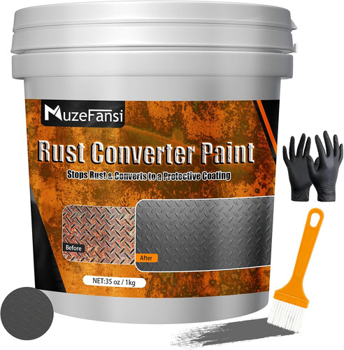 Rust converter paint gray 35oz - gray,