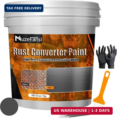Rust converter paint - paint, gray
